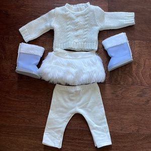 American Girl Soft as Snow Outfit